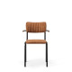 Bourbon Vintage Style Suede Chair With Arms